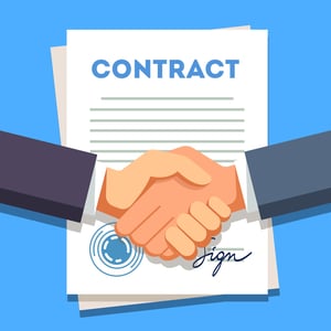 Content types for sales leads contract handshake