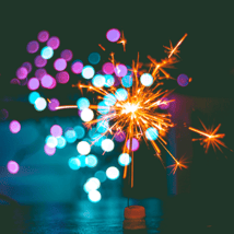 Digital Inbound Marketing Strategy - Sparkler of blurred coloured lights