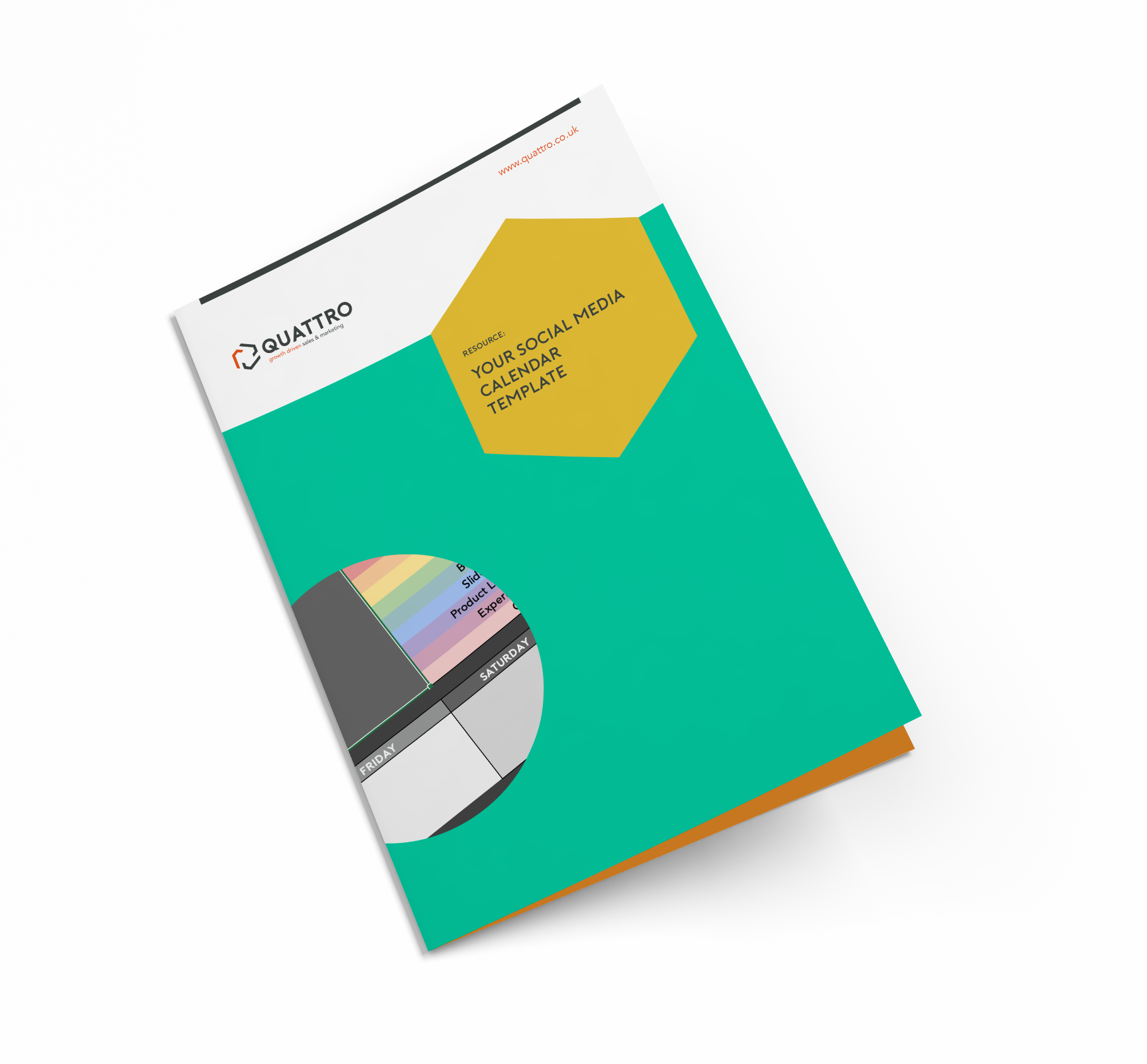 Front cover social calendar template