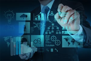 businessman hand working with new modern computer how to generate leads from high net worth individuals