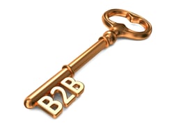 Digital Inbound Marketing Strategy - Golden Key on White Background. 3D Render B2B Business Concept.