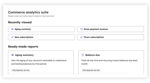 revenue reporting